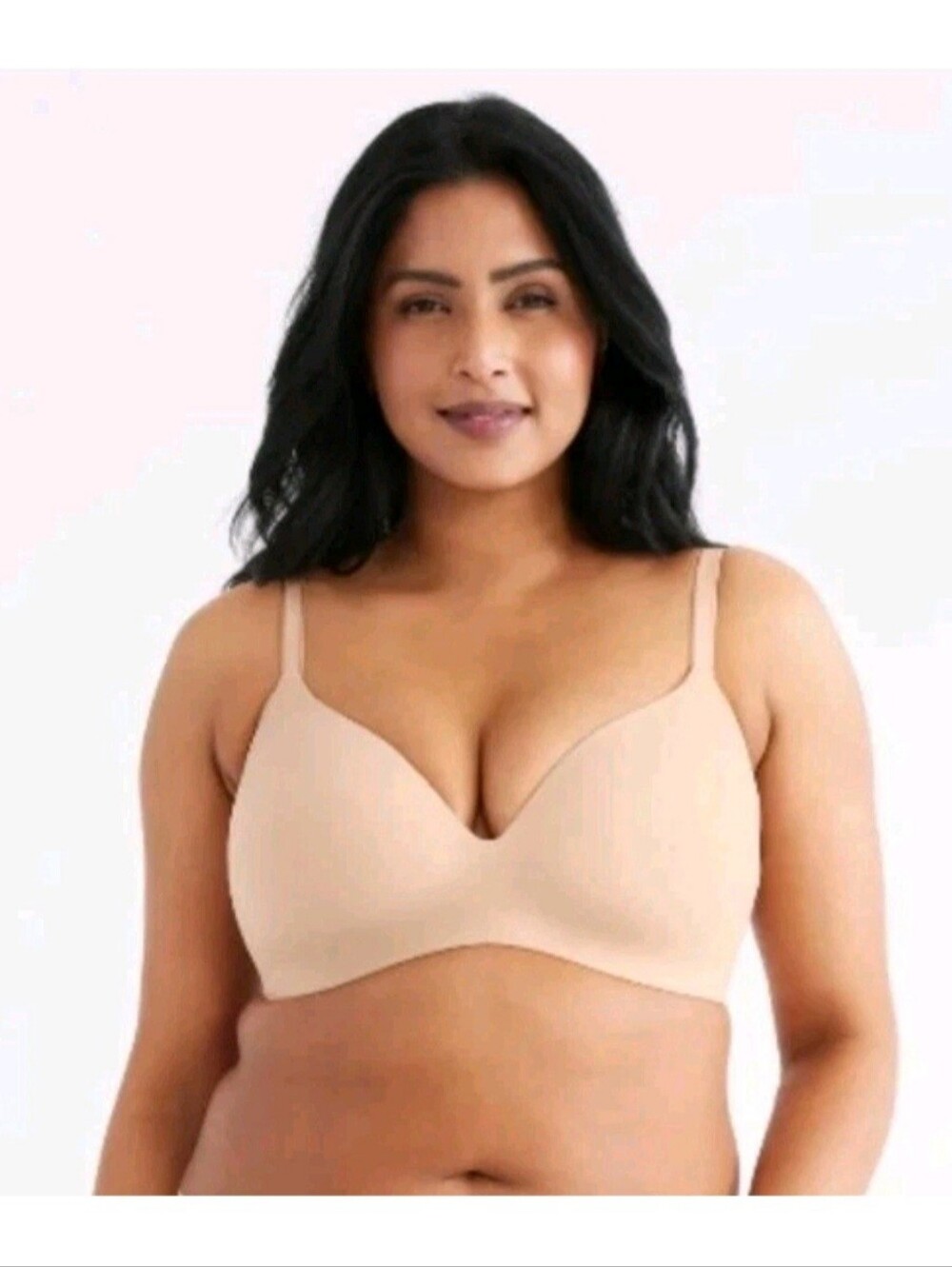 Knix Women's Warm Sand WingWoman Contour Bra Wirefree Adjustable Straps Size 8. 